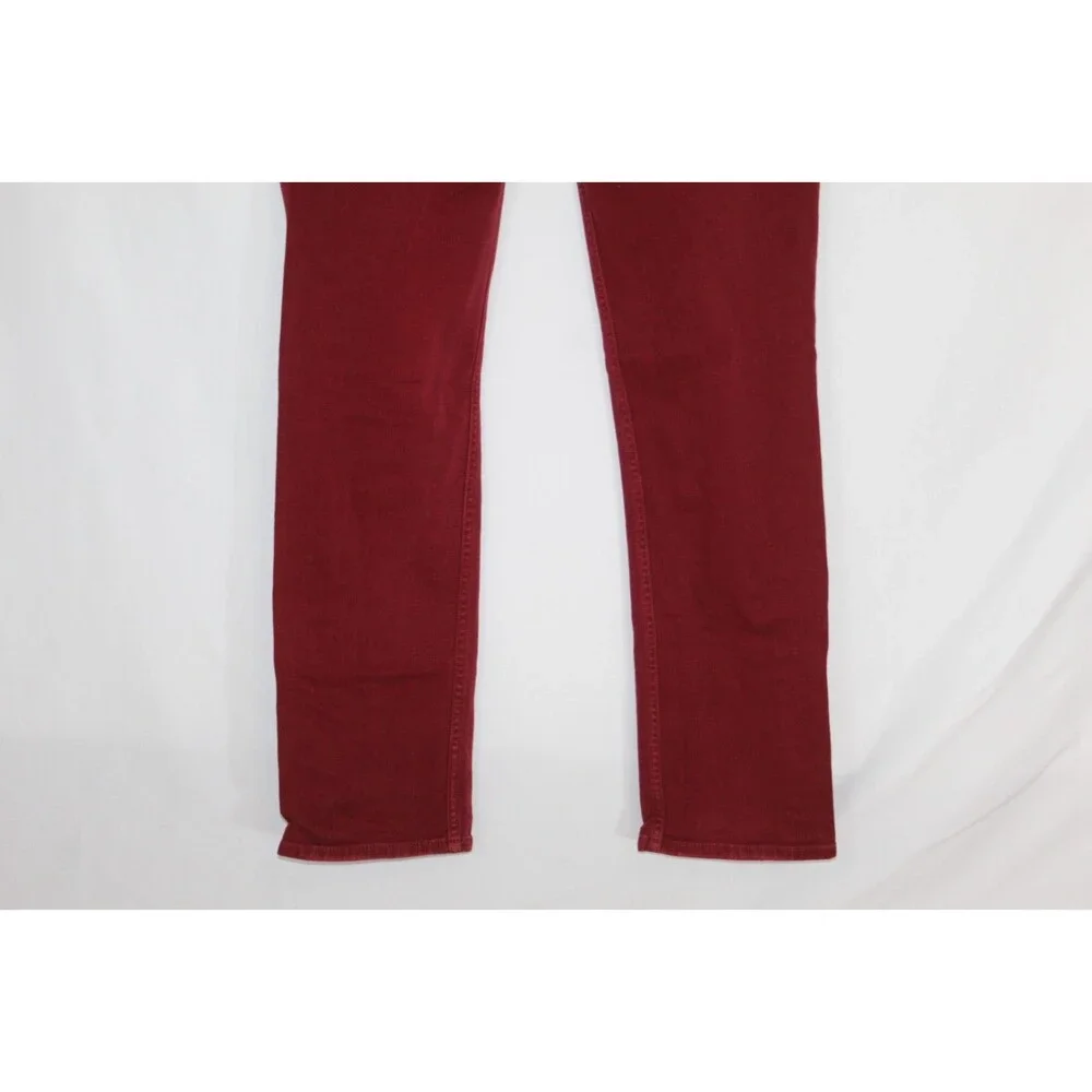 Levi's mens jeans size 33x34 514 straight leg cotton blend red mid rise 5 pocket